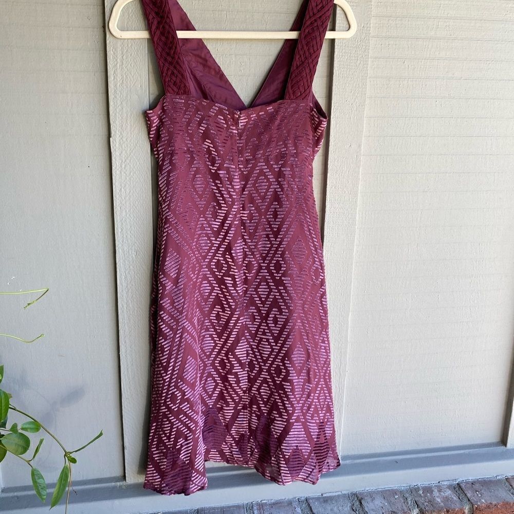 NWOT Beth Bowley for Anthropologie Velvet Burnout Print Silk Tank Dress Size: 6 - Picture 2 of 8